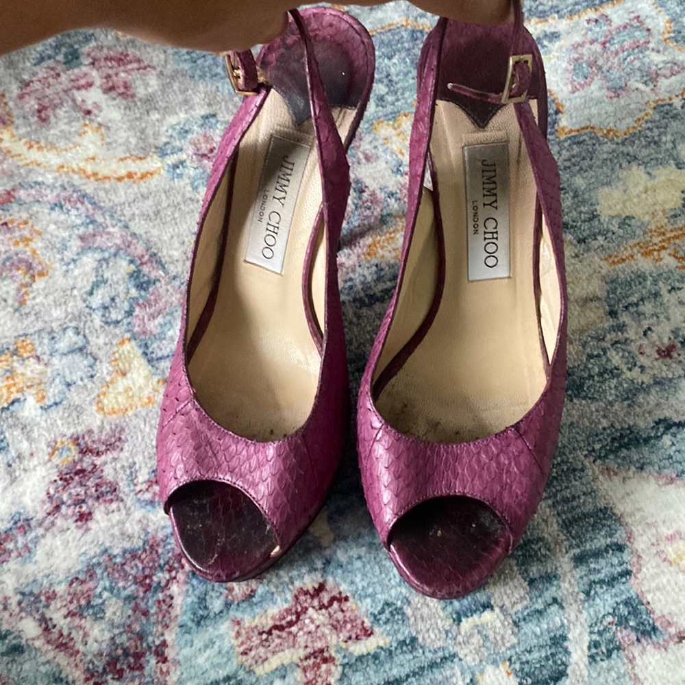 JIMMY CHOO Snake skin heels